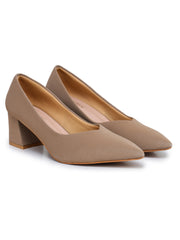 Fashion Closed Back Pumps 2 inches Block Heels