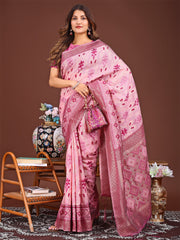 Radiant Linen Cotton Patola Saree - Where Tradition Dances with Elegance