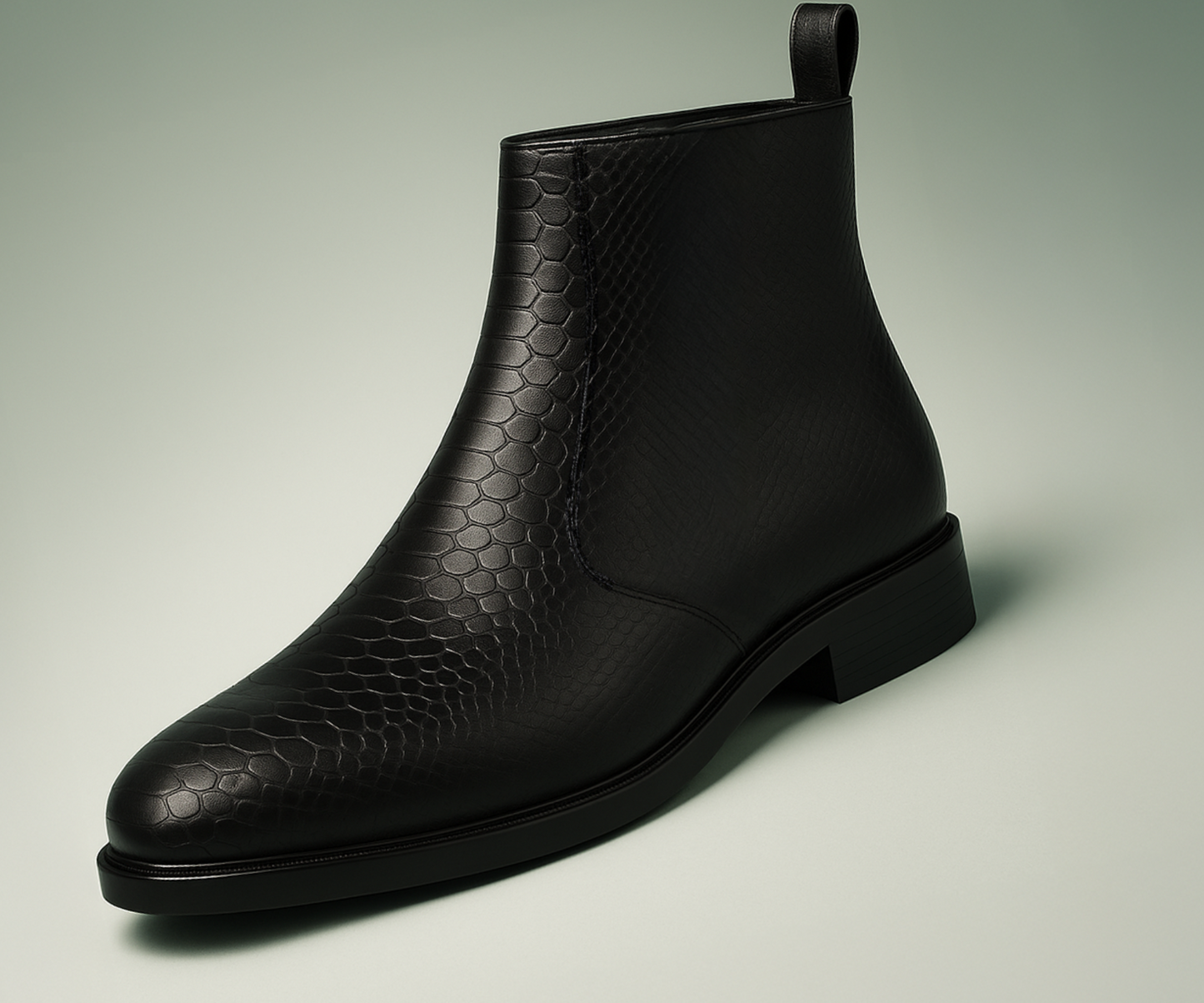 Kraasa - ORION-X Men's Vegan Leather Chelsea Boots Classic Almond Toe Ankle Boots with Textured Finish | Formal & Smart Casual Boots