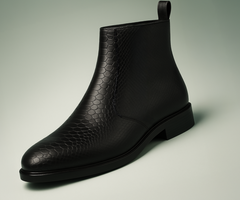 ORION-X Men's Vegan Leather Chelsea Boots Classic Almond Toe Ankle Boots with Textured Finish | Formal & Smart Casual Boots