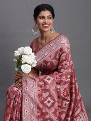 Sky Blue Linen Cotton Saree with Multicolor Elephant & Temple Motifs – Traditional Woven Pallu & Tassels