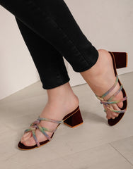 Women Casual Fashion Open Back Sandals - 2 inches Block Heels 