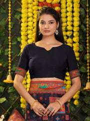 Off White Linen Cotton Saree with Multicolor Ethnic Print – Soft & Lightweight Saree for Festive, Daily, and Office Wear