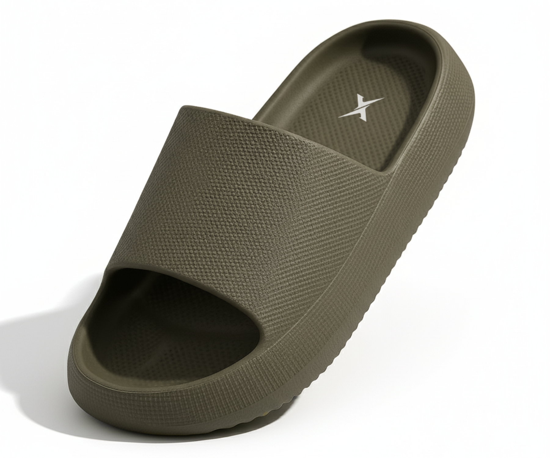 CloudFoam Pillow Slippers for Men Non Slip Quick Drying Shower Slides Bathroom Sandals  HA8201 Mehandi