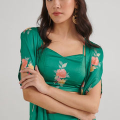 Jade Green Fusion Co-ord Set