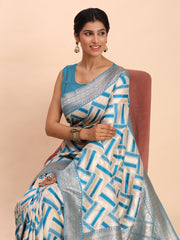 Premium Linen Cotton Saree with Pallu & Contrast Blouse Piece