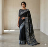 Soft linen saree with shaded style prints.