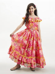 multi color printed Dress