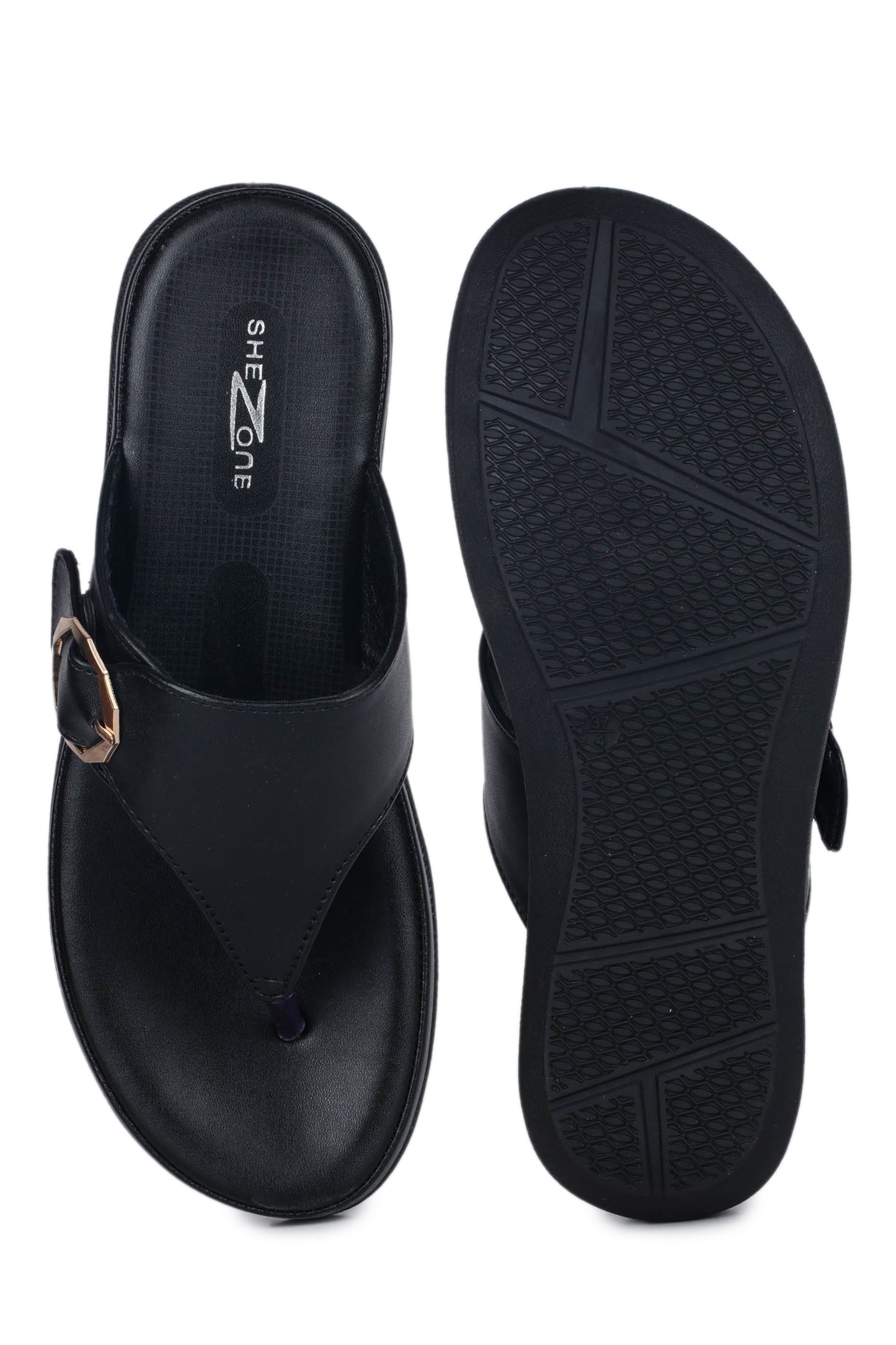 Casual Black Open Toe Flats Round Toe Slip-On Flats