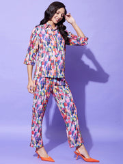 Women's Multi Colored Co-Ord Set