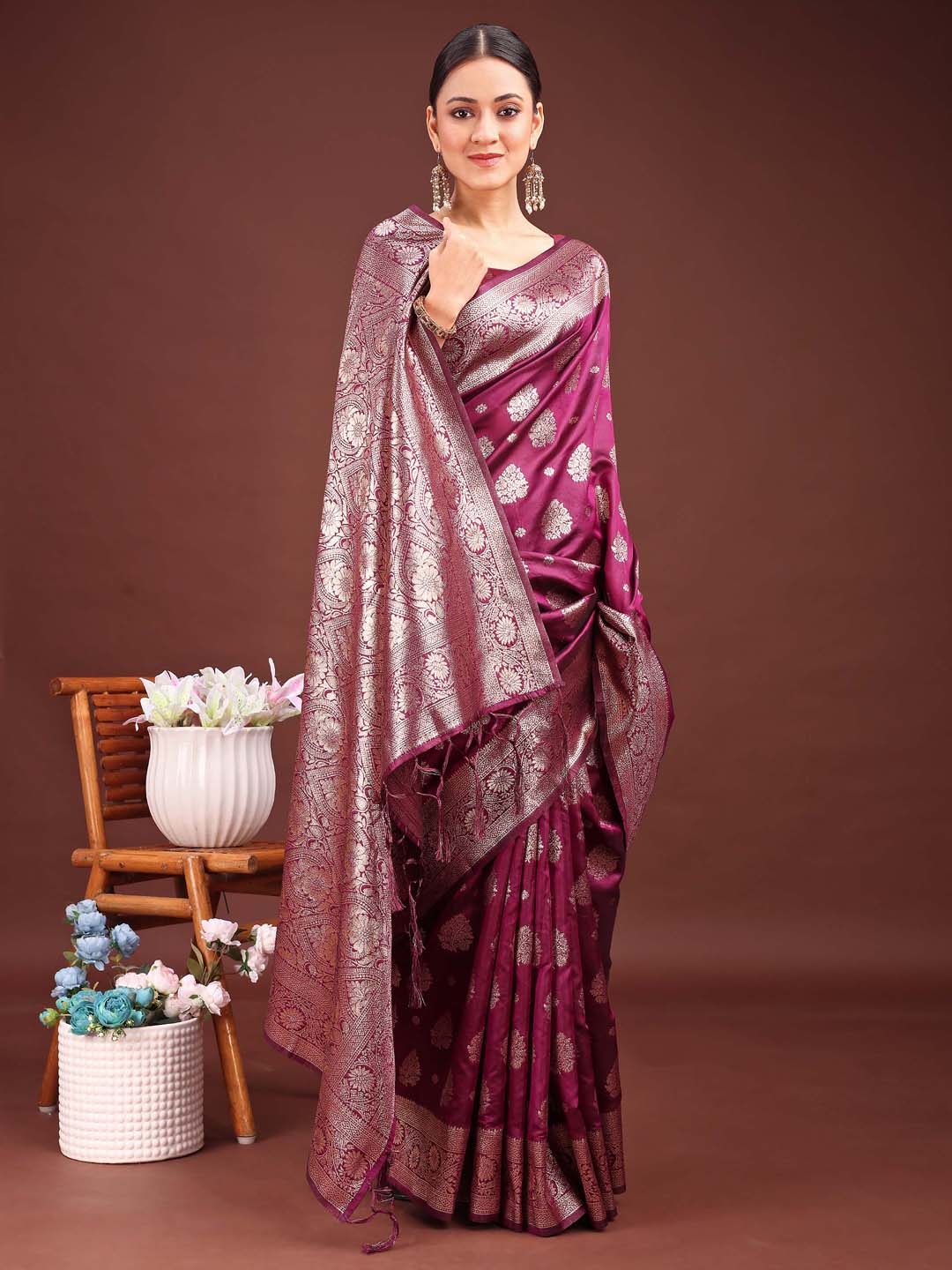 Banarasi Silk Saree with Zari Weaving - A Timeless Tale of Elegance