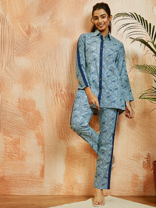 Women's Blue Co ords Set