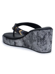 Fashion Open Back Sandal 3 inches Wedge Heels