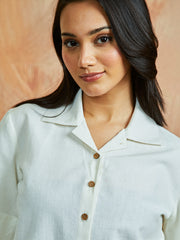 Women's White Co ords Set