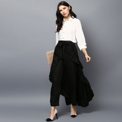 Women's Rayon Fuchsia Skirt Pants