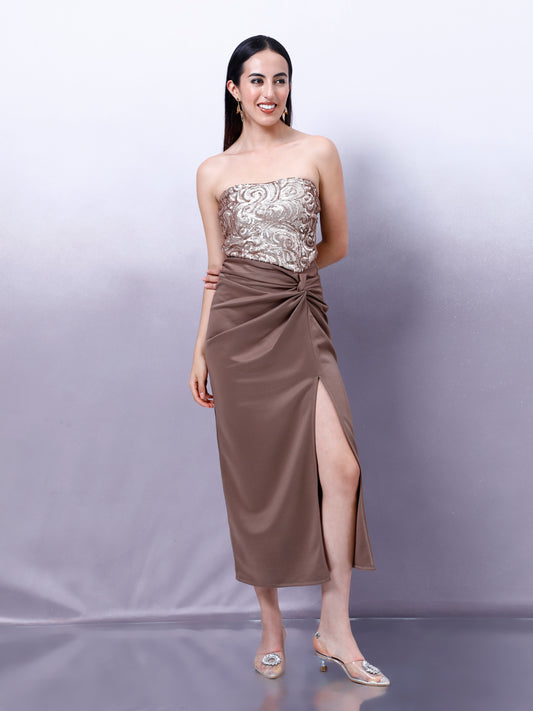 Women Embellished Sequined Maxi Dress