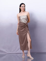 Women Embellished Sequined Maxi Dress