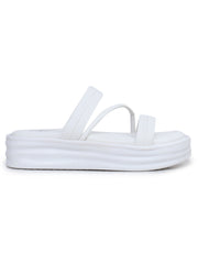 Casual Fashion Sandals Open Back Flatform Heels