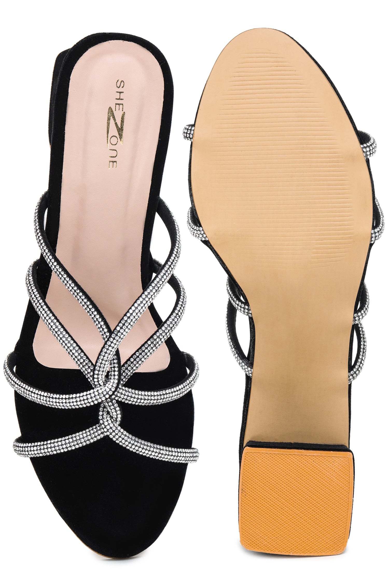 Women Casual Fashion Open Back Sandals - 2 inches Block Heels 