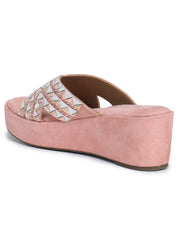 Fashion Open Back Sandal 3 inches Wedge Heels