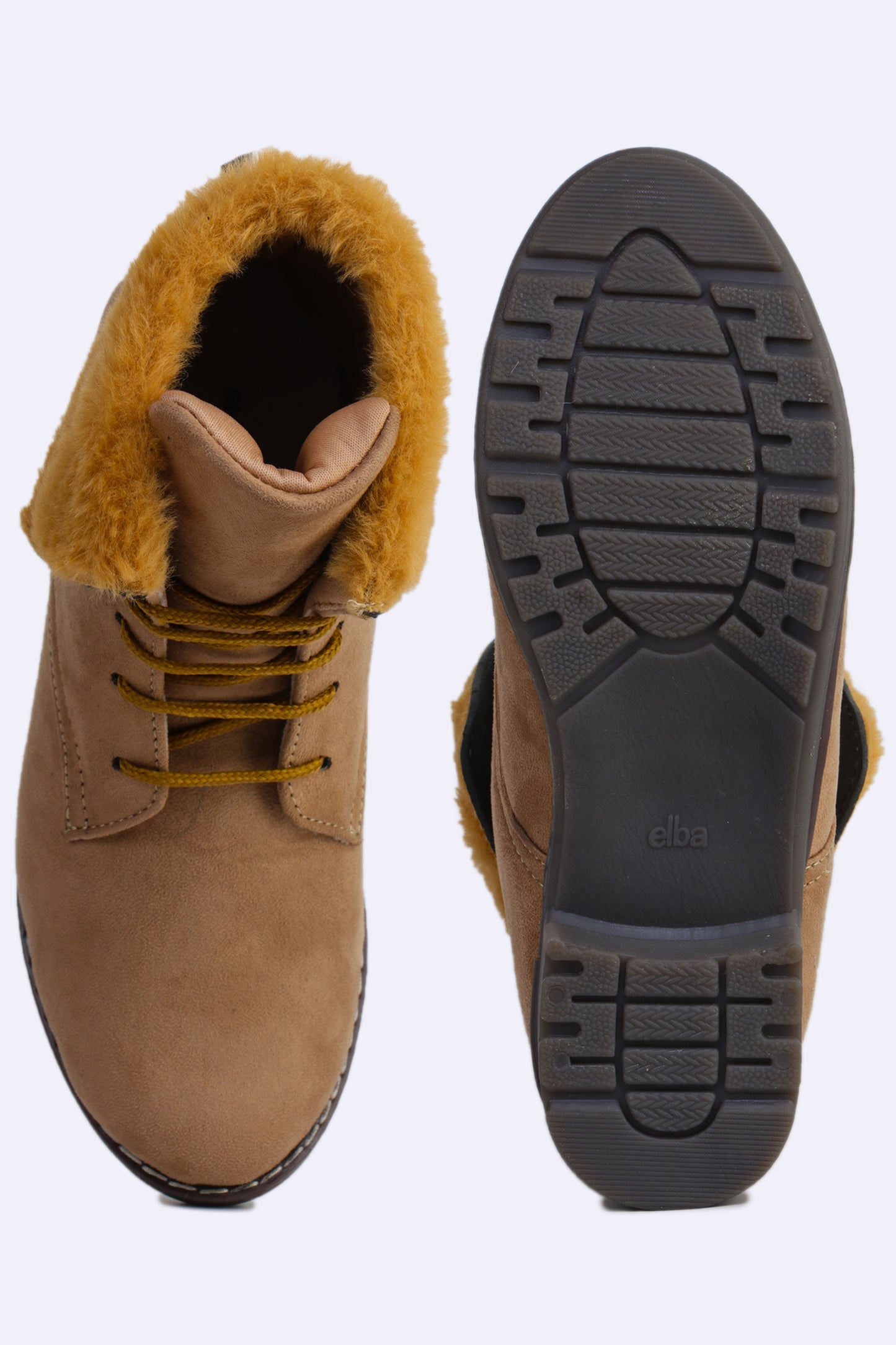 Beige Block Solid Regular Boots