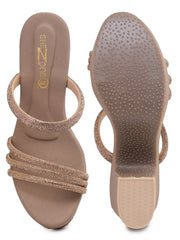 Casual Fashion Sandals Open Back Block Heels