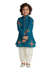 Boys' Blue Kurta And Patiala Set