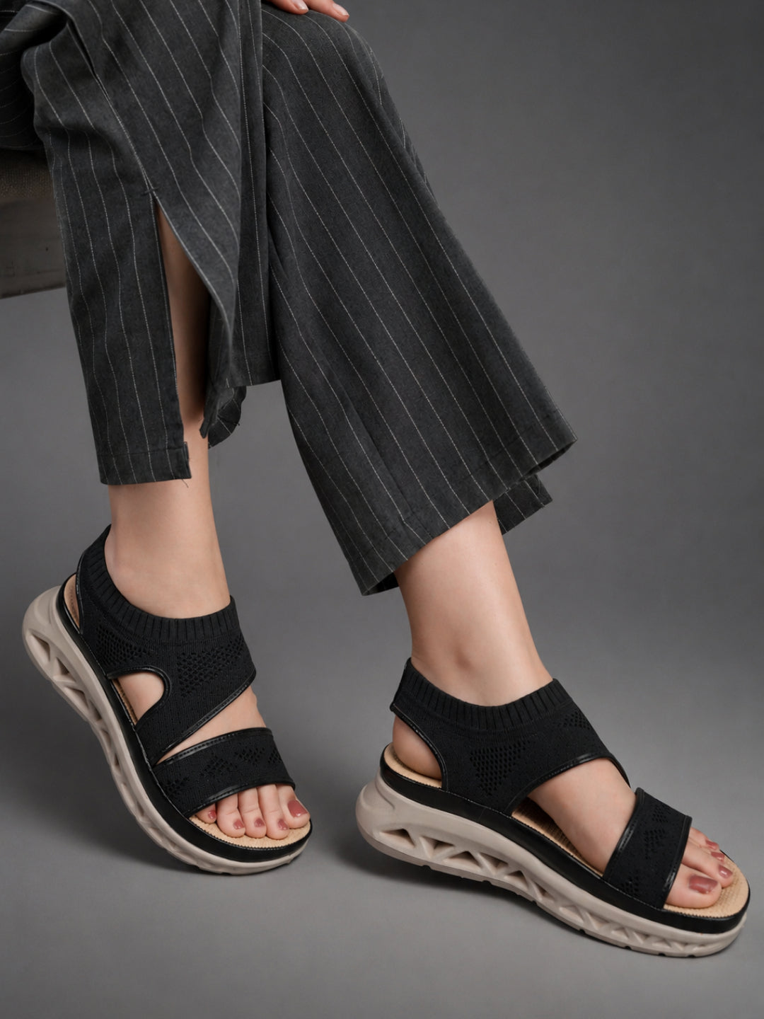 Casual Fashion Backstrap Platform Sandals 1 inch Heels