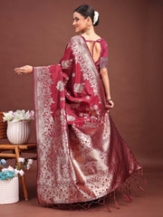Banarasi Silk Saree with Zari Weaving - A Timeless Tale of Elegance