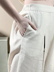 Women Relaxed Straight Leg Straight Fit Easy Wash Pleated Trousers