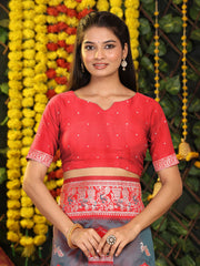 ASTITA - Traditional Art Silk Temple Border Festive Wedding Wear Saree