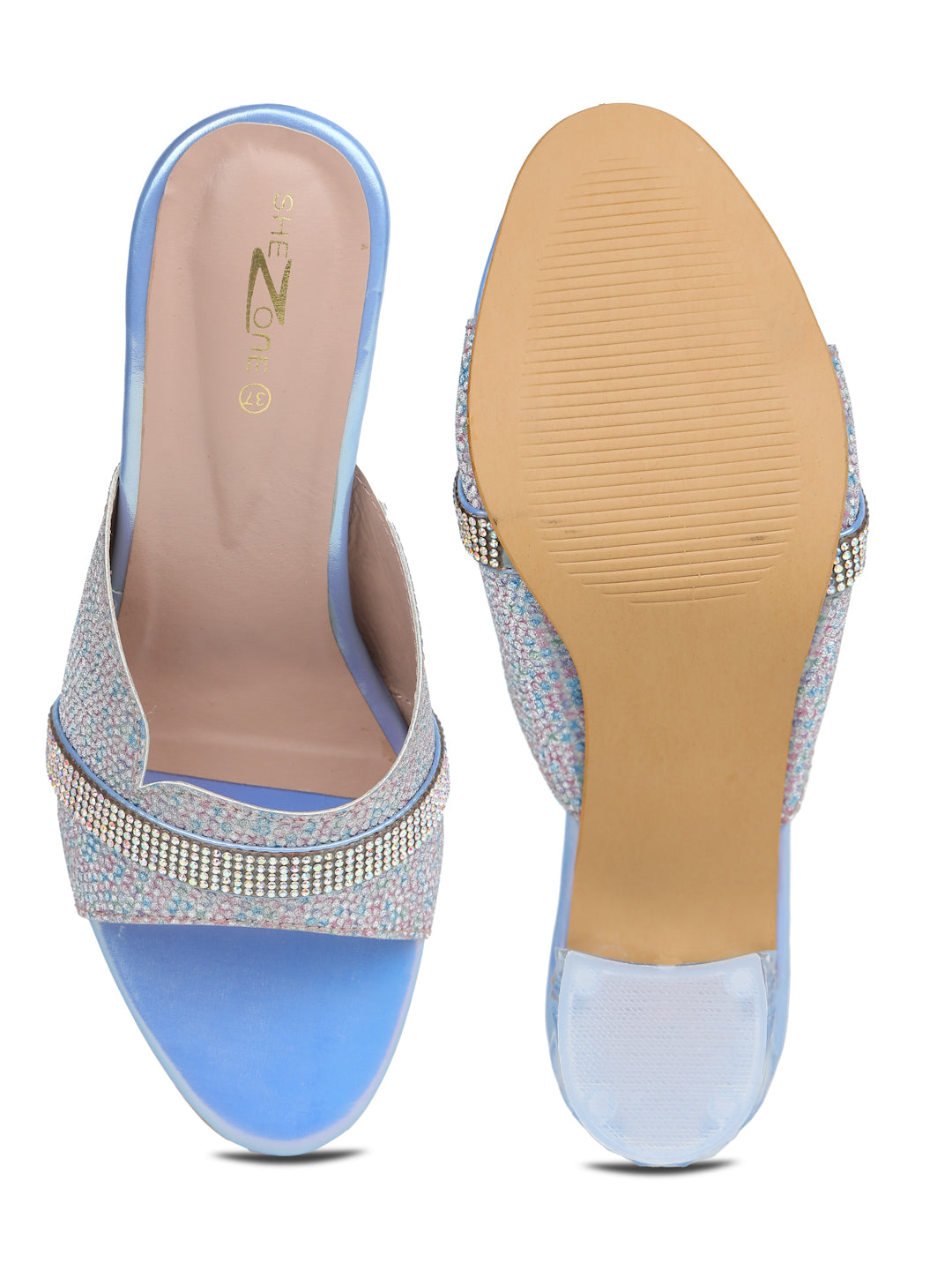Casual Fashion Mules 2 Inches Block Open Back Round Toe Heels