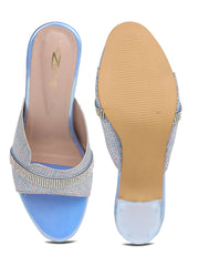 Casual Fashion Mules 2 Inches Block Open Back Round Toe Heels