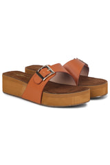 Casual Fashion Mules 2 Inches Wedge Open Back Round Toe Heels