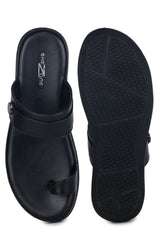 Casual Black Open Toe Flats Round Toe Slip-On Flats