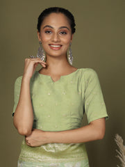 Elegant Peach Cotton Saree with Golden Zari Work – Graceful Comfort for Everyday & Festive Wear