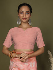 Elegant Peach Cotton Saree with Golden Zari Work – Graceful Comfort for Everyday & Festive Wear
