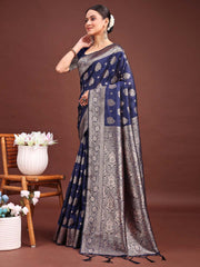 Banarasi Silk Saree with Zari Weaving - A Timeless Tale of Elegance