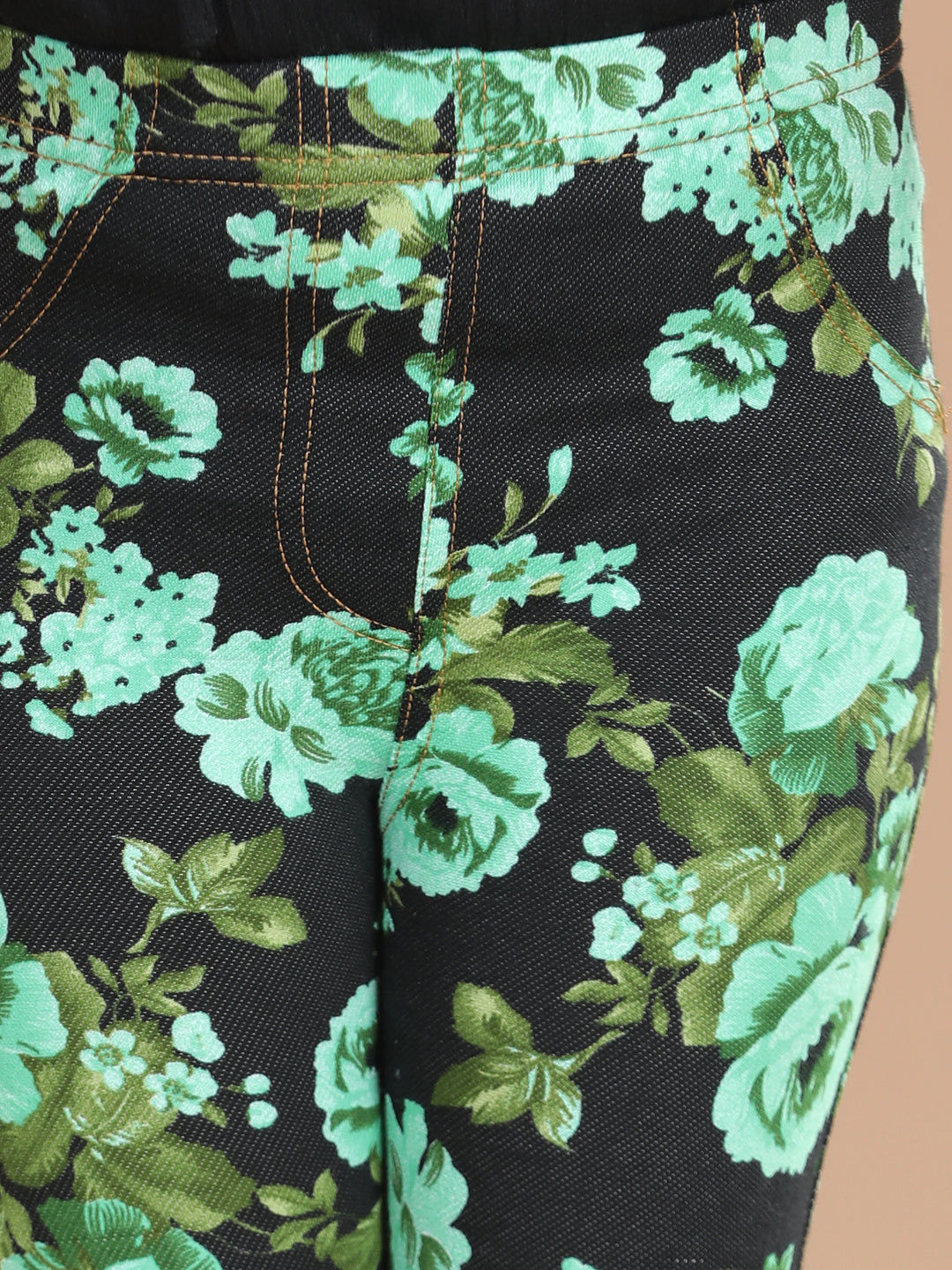 Girls Cotton Floral Printed Jegging