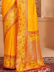 Majestic Yellow Pure Kanjivaram Silk Saree | Bridal Heritage Collection | Limited Edition