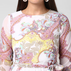 Women's White Georgette Dress