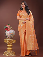 Elegant Light Green Linen Saree with Silver Zari Butta & Pallu – Daily Wear | Festive Look | Soft Feel