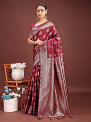 Banarasi Silk Saree with Zari Weaving - A Timeless Tale of Elegance