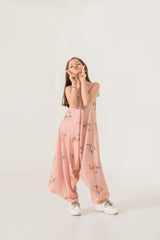 Scarlet Orange Striped Palazzo Jumpsuit Kids
