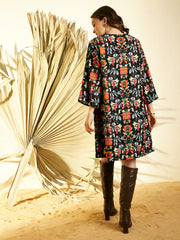 Women's Printed  Shrug & Shorts Co-Ord Set (inner top not included)