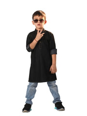 Boys' Black Kurta