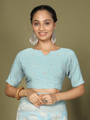 Elegant Peach Cotton Saree with Golden Zari Work – Graceful Comfort for Everyday & Festive Wear