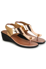Casual Fashion Sandals 2 Inches Wedge Backstrap Round Toe Heels