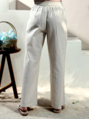 Women Relaxed Straight Leg Straight Fit Easy Wash Pleated Trousers