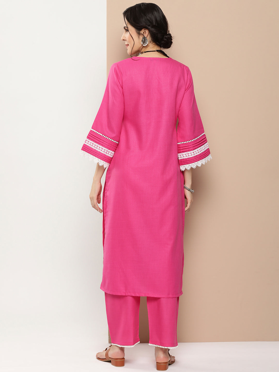 Ethnic Motifs Embroidered Regular Kurta With Palazzos